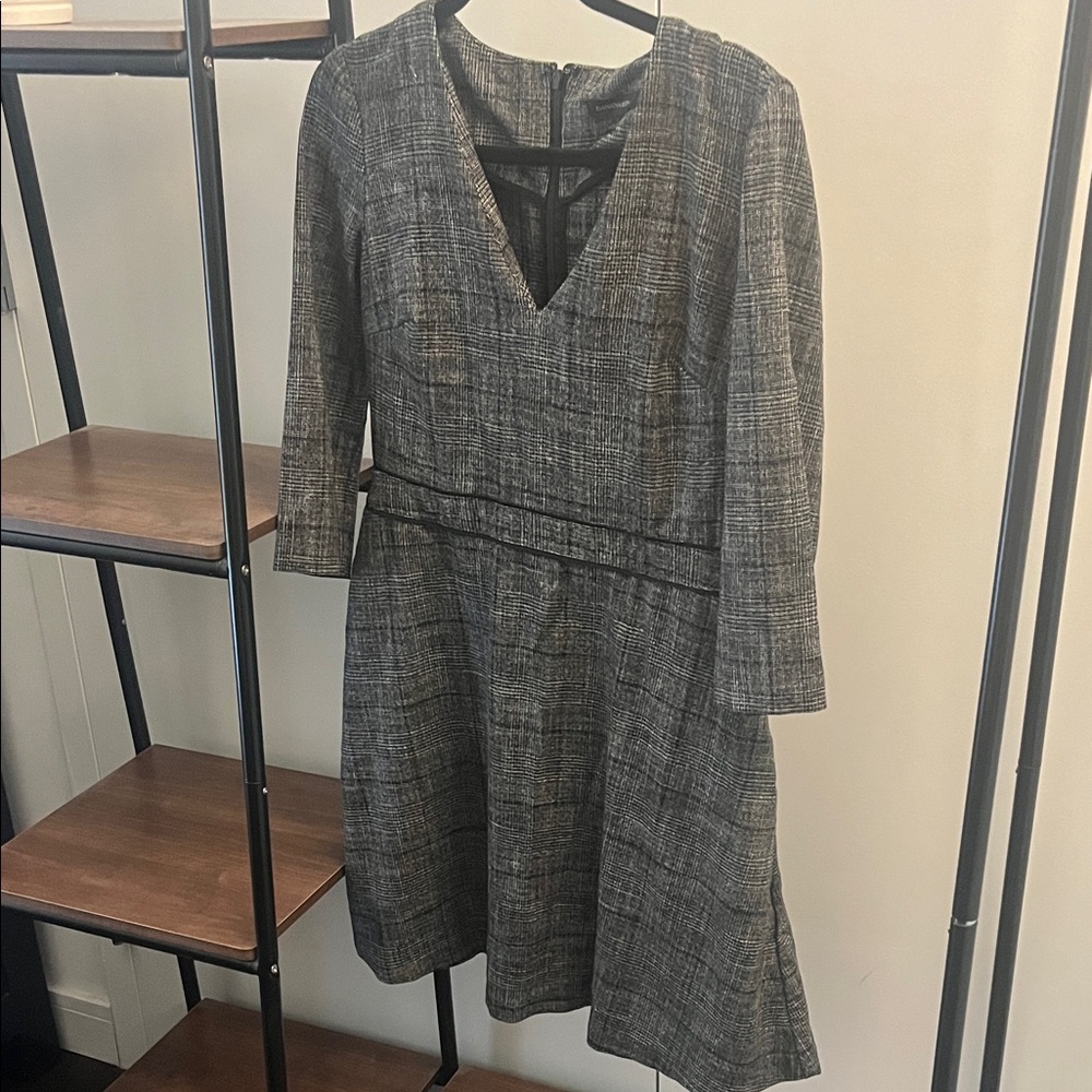 Banana Republic Charcoal Long Sleeve Dress